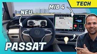 Neuer Passat 2024 (B9): Details zu Cockpit, MIB 4 Infotainment & Bedienung im ersten Test!