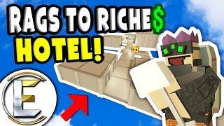 HOTEL | Unturned Roleplay Rags to Riches Reboot #24 - $10,000 A Room Cheap Right? (RP)