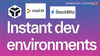 How to create Reacts apps  with instant dev environments ?  | #react #emmersivelearning