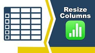 How to resize columns in Apple Numbers (Spreadsheet) on Mac