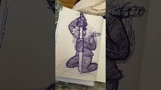 A drawing with only pen