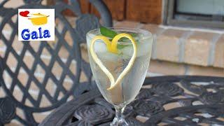 Easy Lemon Peel Garnish In The Shape Of Heart From Lemon Slice. Perfect Romantic Cocktail Garnish!