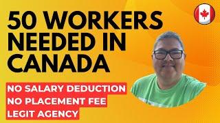 50 WORKERS NEEDED IN CANADA I NO SALARY DEDUCTION I NO PLACEMENT FEE I BUHAY CANADA