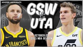 Golden State Warriors vs Utah Jazz Full Game Highlights | Oct 25 | 2025 NBA Season