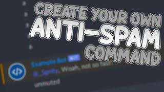 Discord Anti Spam Command (mute) | discord.js v13 TUTORIAL