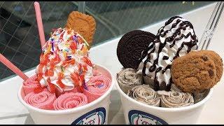 Strawberry,Oreo Roll Icecream/Japan street food/Harajuku Japan