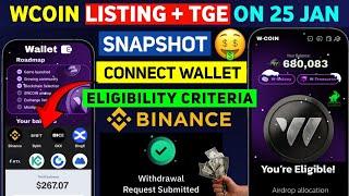 Wcoin Token Airdrop Price & Claim | You're Eligible For W-Coin | Listing + Tge Airdrop Criteria !