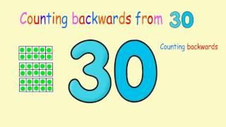 Counting Backwards from 30 British pronunciation (New version)