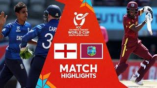 Match Highlights | England v West Indies | U19 CWC 2024