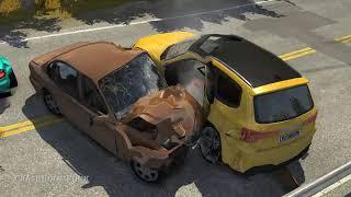 High Speed Traffic Crashes 36  BeamNG Drive  CrashBoomPunk