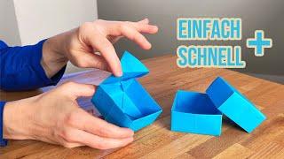 Einfache Schachtel aus Papier basteln - als Geschenkschachtel oder Aufbewahrungsbox