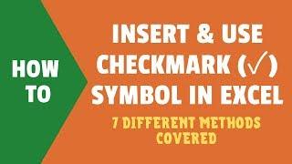 Insert a Check Mark (Tick ) Symbol in Excel (using Shortcut, Formula, VBA and more)