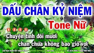 Karaoke Dấu Chân Kỷ Niệm - Tone Nữ [Sol Thứ] Karaoke Huỳnh Lê