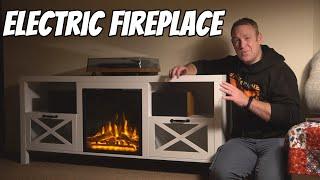 R.W.FLAME Fireplace TV Stand Review - Electric space heater fireplace