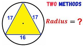 Can you find Radius of the circumscribed circle? | (Isosceles Triangle) | #math #maths | #geometry