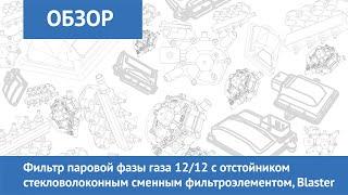 Фильтр паровой фазы газа 12 12 с отстойником стекловолоконным сменным фильтроэлементом, Blaster