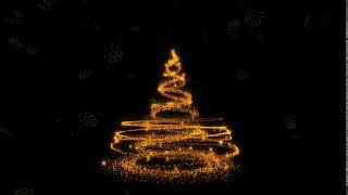 Christmas Background Loop - Golden Particles Christmas Tree Video