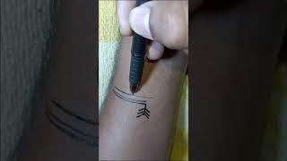 how to make arrow tattoo in hand with pen #shorts #trending