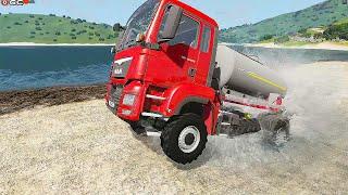 Truck Car VS HARD RİVER / Challenging River Test / BeamNG Drive