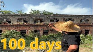 Challenge 100 days to transform an abandoned castle into a 5-star hotel#house #renovation#building