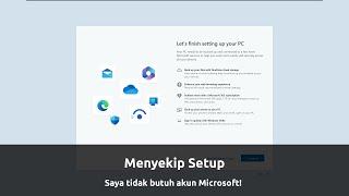 Mari kita "tidak" menyelesaikan pengaturan PC ini | Skip "Finishing setting up your PC"