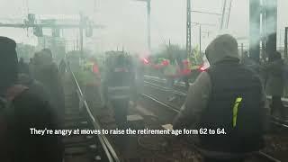 Protesters march in Paris over pension reform