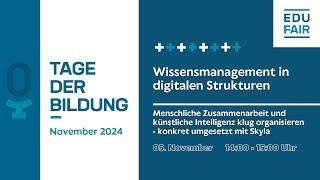 Webinar Nov. 2024 | Wissensmanagement in digitalen Strukturen Maik | Zaborowski (Skyla GmbH)