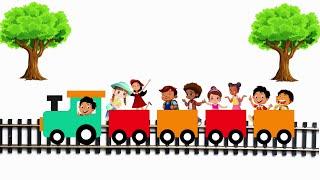 How to Draw Train with playing Kids Color Drawing, Painting and Fun