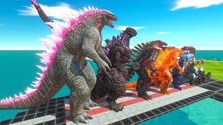 EVOLUTION of NEW GODZILLA EVOLVED Size Comparison VS Team TITANUS RED + DESTOROYAH + DINOSAUR ANIMAL