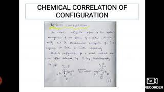 Chemical correlation of configuration