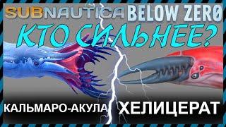 Subnautica BELOW ZERO ХЕЛИЦЕРАТ против КАЛЬМАРО АКУЛЫ