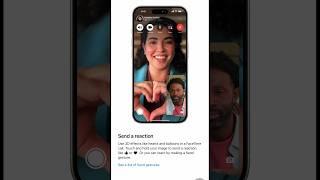 Send a reaction on FaceTime & list of hand gestures - iPhone iOS 17 