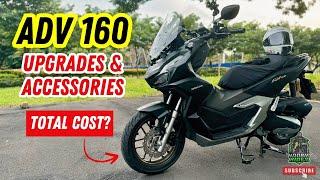 UPDATE: Honda ADV 160 Upgrades and Accessories | MAGKANO na Total na Nagastos?