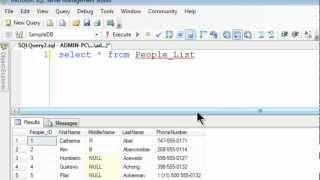 SQL Server Express 2008 R2 Tutorial 11 - View