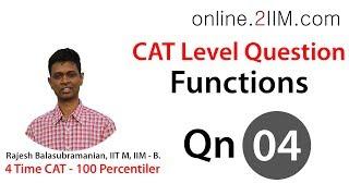 CAT Preparation - Functions Question 04