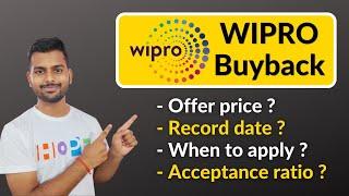 Wipro Buyback 2023 | Wipro buyback date | Buyback