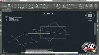 HOW TO USE TRIM COMMAND :AUTOCAD 2017 2016 2010