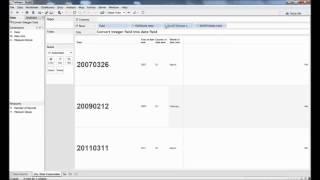 converting a date field from an integer or a string to a date: Tableau Quickvids