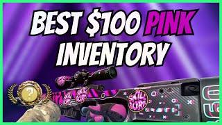 BEST PINK CS:GO INVENTORY FOR $100! Insane Cheap Pink CSGO Skins 2023!