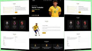 Responsive Football Website Design Using HTML / CSS / JavaScript From Scratch Part - 1