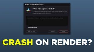 Fix Davinci Resolve Crashing When Rendering A Fusion Comp (use render cache)