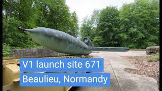 Amazing V1 flying bomb launch site No. 671 in Normandy