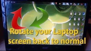 Rotate your Laptop screen back to normal