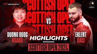 HIGHLIGHTS | DƯƠNG QUỐC HOÀNG vs EKLENT KACI | TỨ KẾT | GIẢI BILLIARDS SCOTTISH OPEN 2024