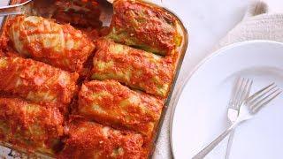 Stuffed Cabbage with Beef and Rice- Everyday Food with Sarah Carey
