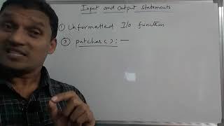 Input and Output Statements in C Language | Unformatted IO functions in C | C Tutorial | in telugu