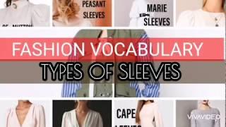 Fashion Vocabulary |Fashion Terminology|Fashion Glossary||Types of Sleeves shape you need to know||