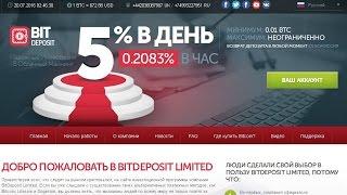 BitDeposit Новый bitcoin хайп проект