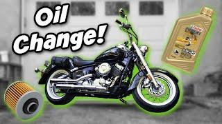 How to Change Yamaha V-Star 650 Oil + Filter 