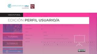 Edición perfil de usuario/a Moodle